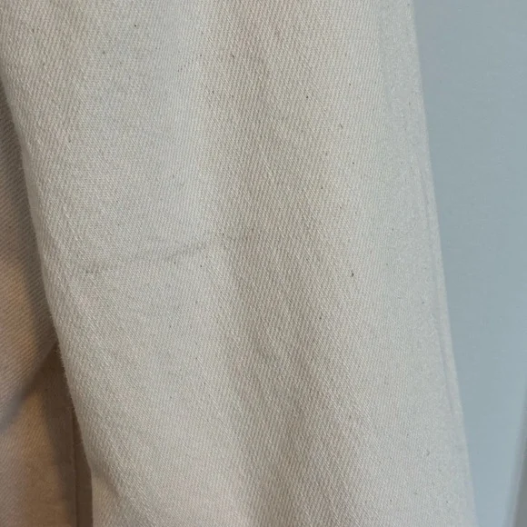 Sezane Cream Ruffle Blouse (Denim material) 38 - Picture 6 of 8